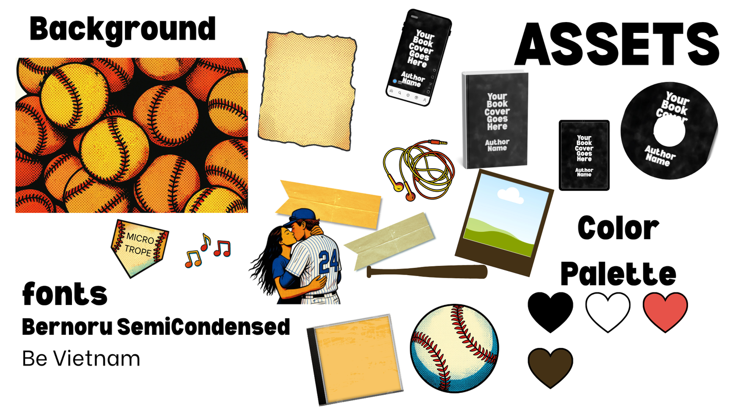 ⚾ Baseball Romance Canva Graphics Bundle