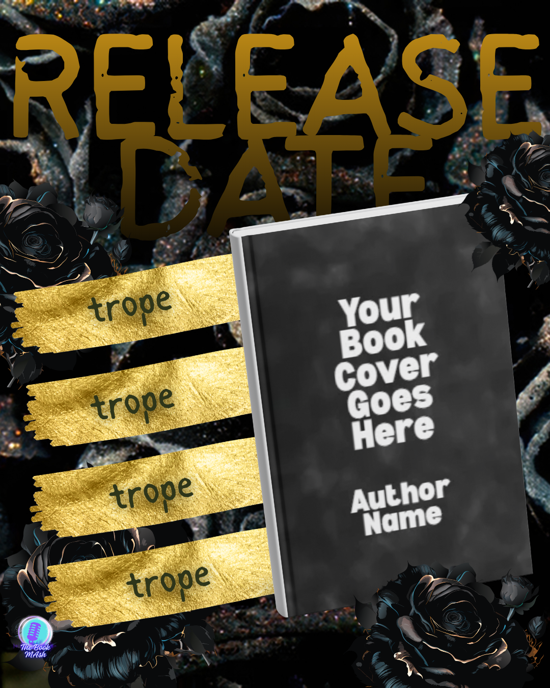 🌹Gold Rose Romance Marketing Bundle | Canva Templates for Romance Authors | Book Release Graphics