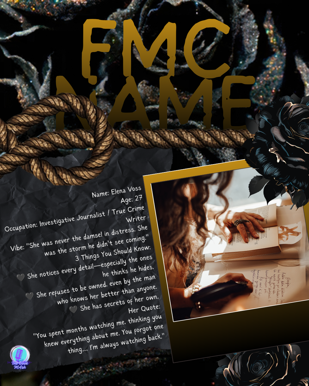🌹Gold Rose Romance Marketing Bundle | Canva Templates for Romance Authors | Book Release Graphics