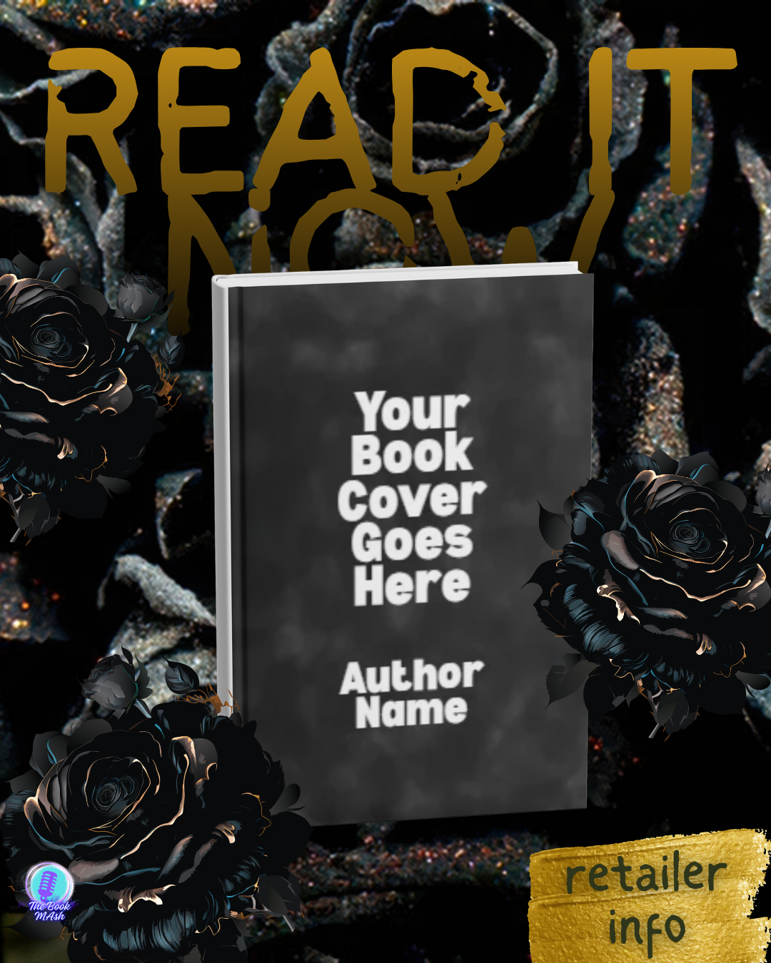 🌹Gold Rose Romance Marketing Bundle | Canva Templates for Romance Authors | Book Release Graphics
